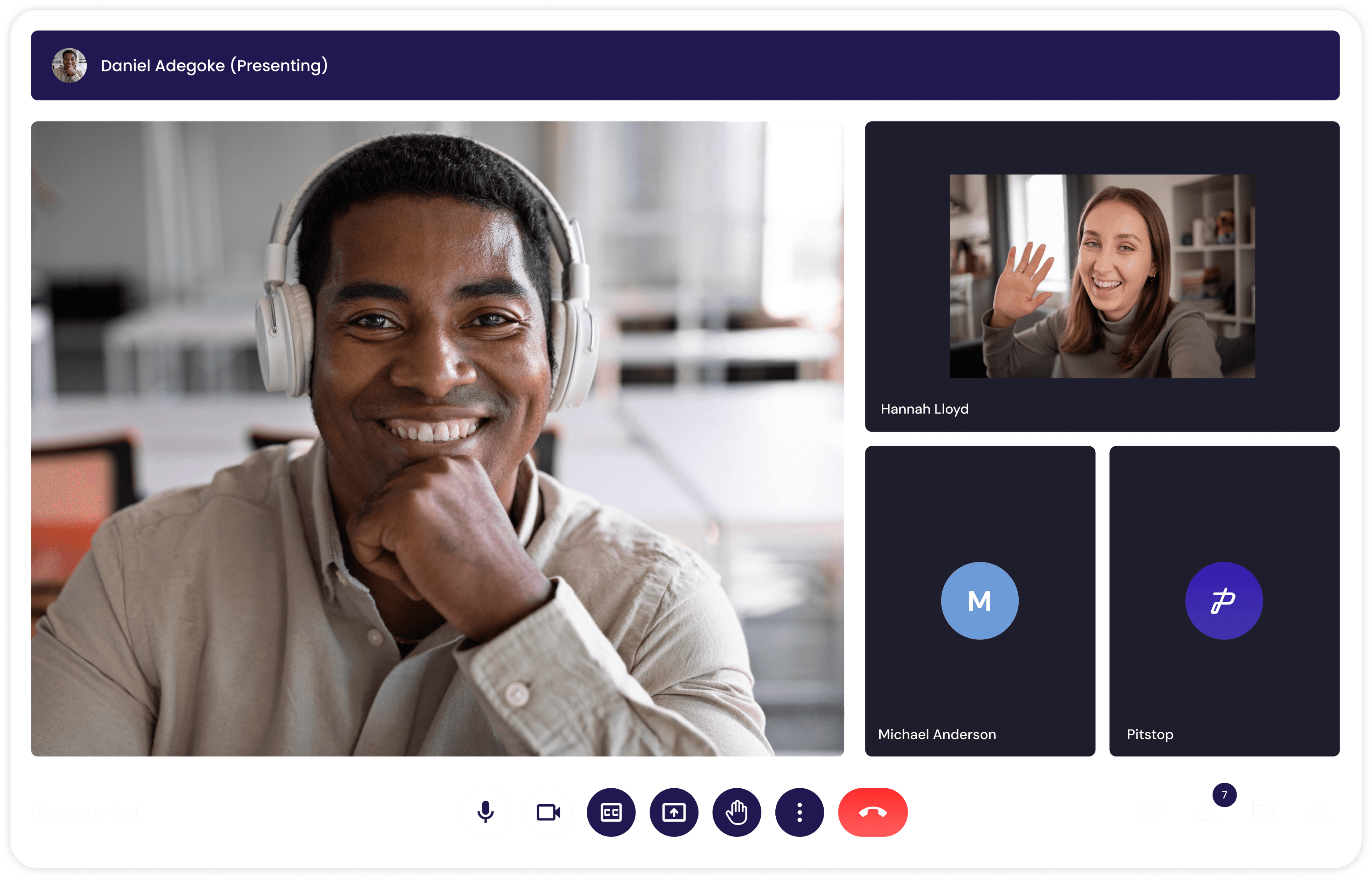 Video call interface