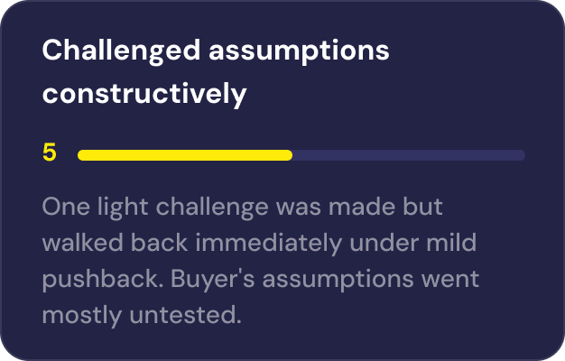Scorecard: Commercial insight detail 2